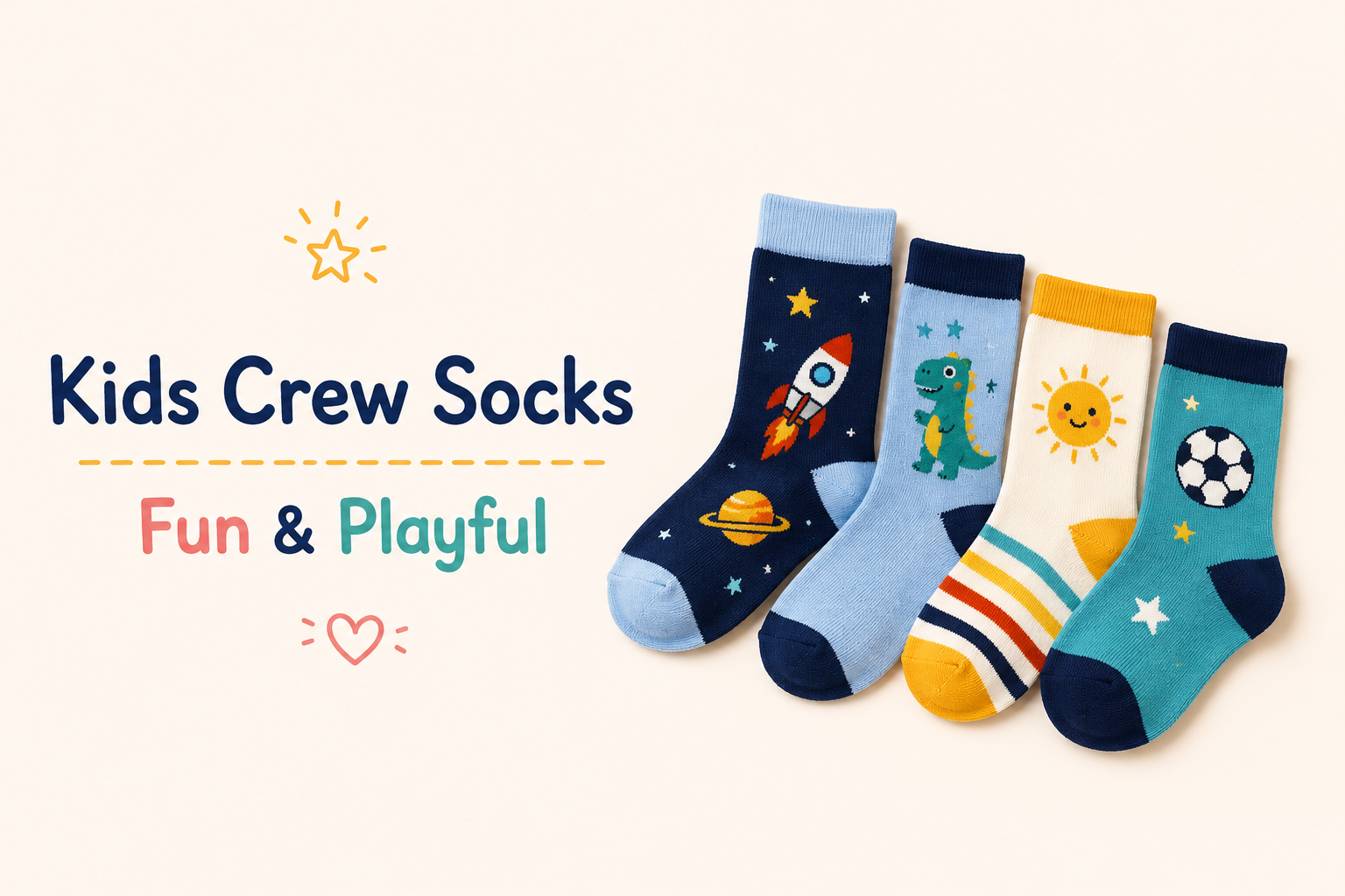 Kids Crew Socks – Fun & Playful Premium Cotton Socks | Lil Hugz
