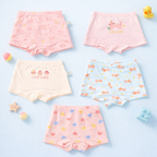 Cake & Kitty Collection – Premium Cotton Girls Boxer Shorts – Soft Breathable Kids Underwear in Cute Cartoon Prints