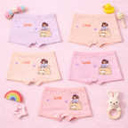 Puppy Love Collection – Girls Premium Viscose Boxer Shorts – Soft Breathable Innerwear