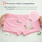 Berry Buddies Collection Kids Modal Underwear Strawberry Bunny Print Boxer Shorts for Girls