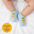Little Critters Animal Character Socks for Kids— Premium Ankle Socks with Striped Cuffs