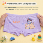 Puppy Love Collection – Girls Premium Viscose Boxer Shorts – Soft Breathable Innerwear