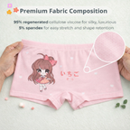 Lilhugz Princess Collection Kids Girls Underwear Premium Modal Fabric Boxer Shorts for Baby Kawaii Anime Character Print