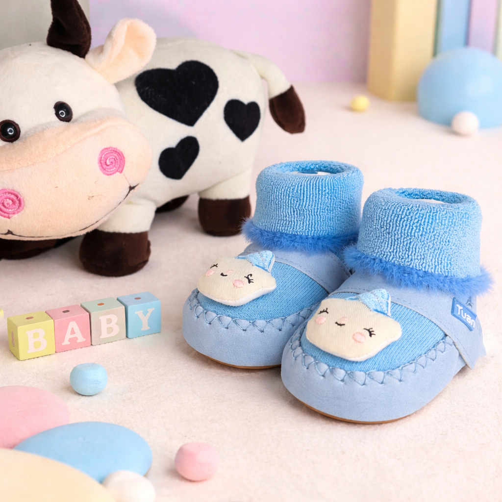 Warm Furry Baby Boots Collection Premium Soft Sole Velcro Boots for Newborns and Infants