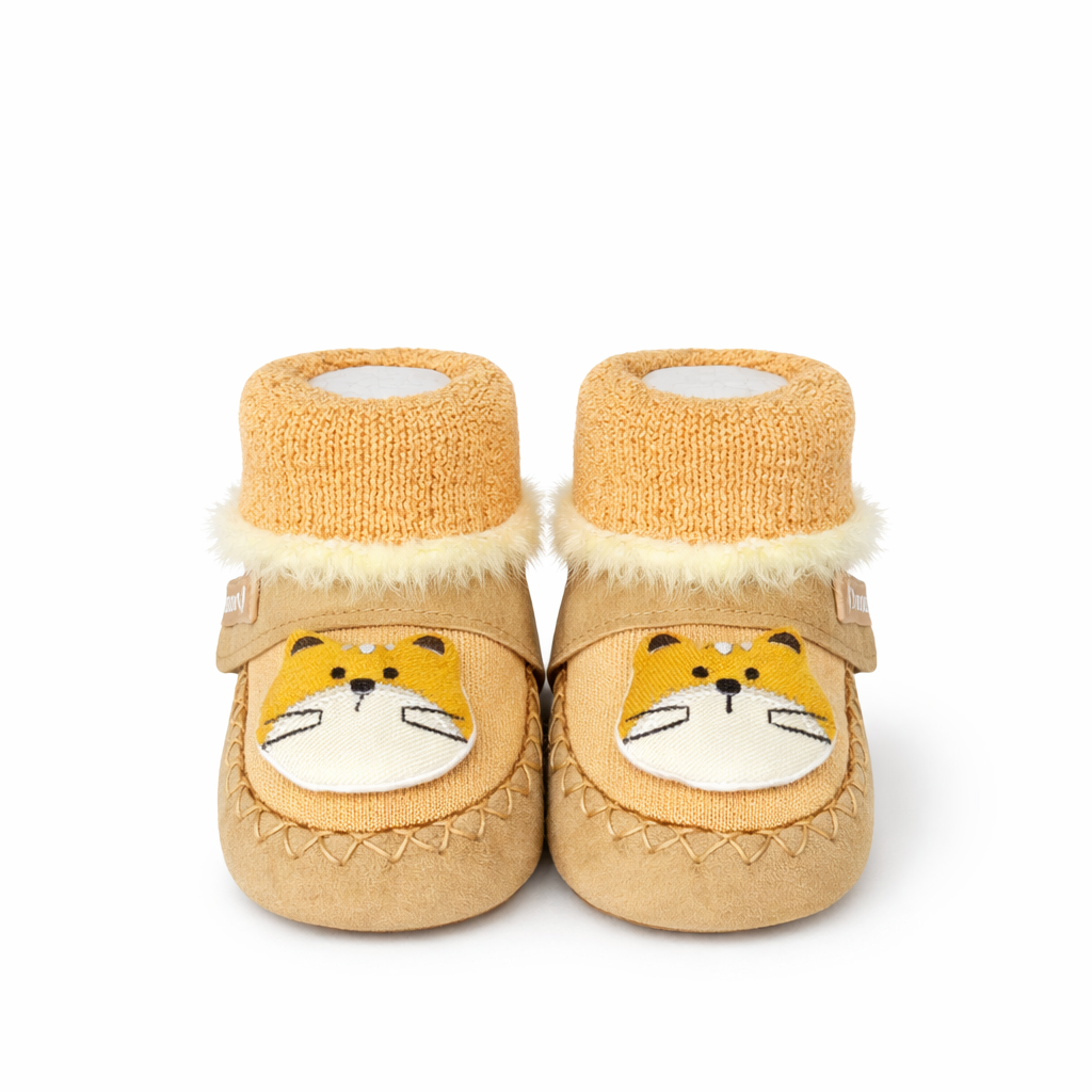 Warm Furry Baby Boots Collection Premium Soft Sole Velcro Boots for Newborns and Infants