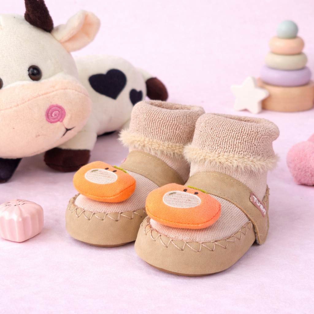 Warm Furry Baby Boots Collection Premium Soft Sole Velcro Boots for Newborns and Infants