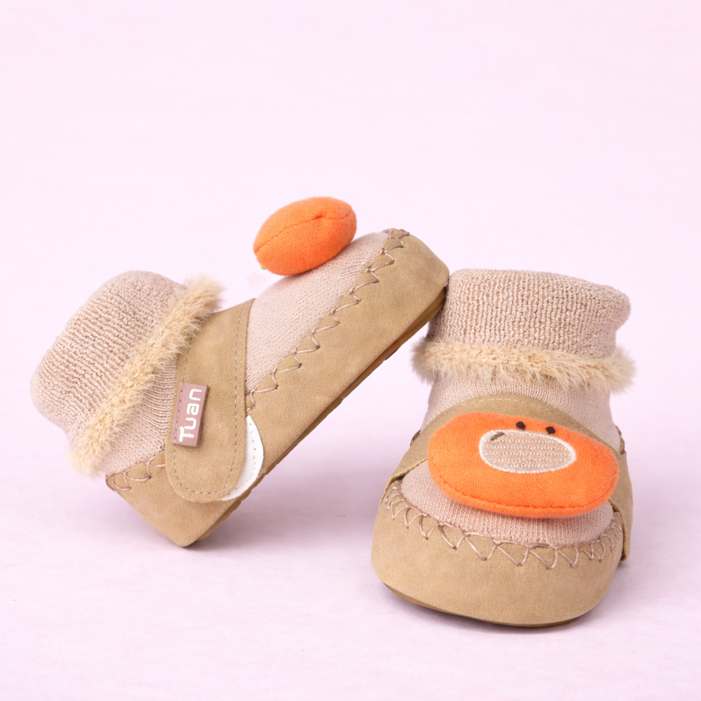 Warm Furry Baby Boots Collection Premium Soft Sole Velcro Boots for Newborns and Infants