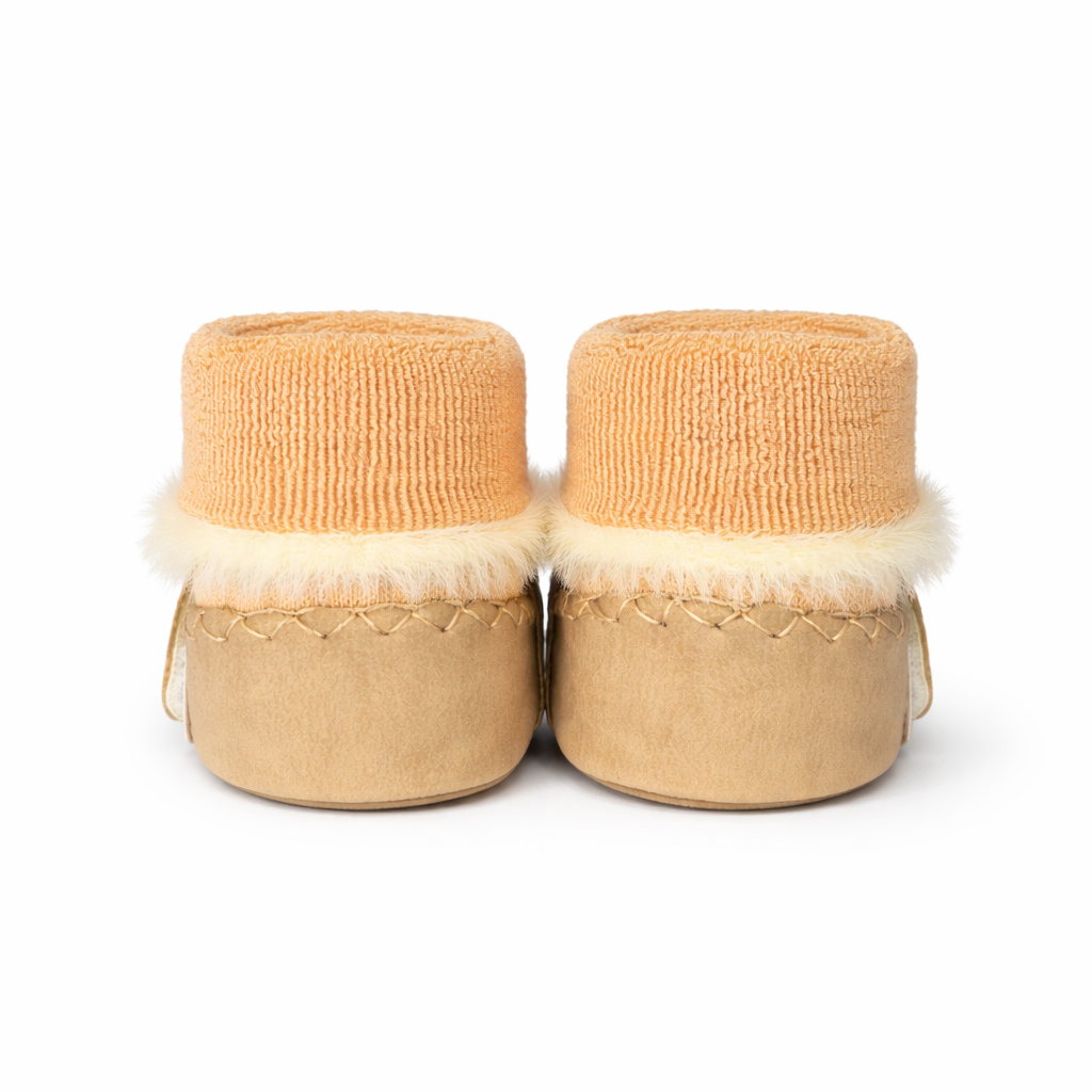 Warm Furry Baby Boots Collection Premium Soft Sole Velcro Boots for Newborns and Infants