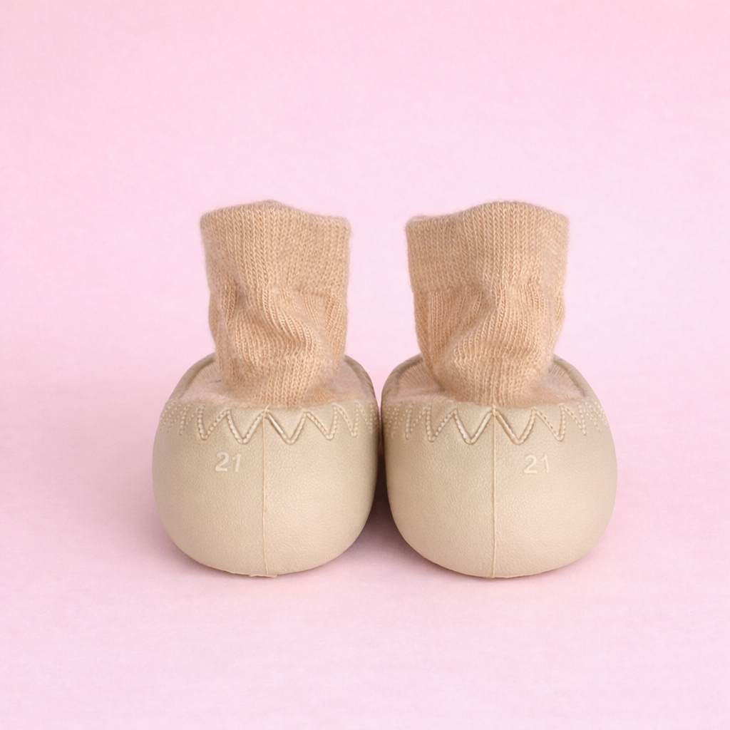 First Steps Collection | Baby Sock Shoes with Anti-Slip Sole | Soft Indoor Footwear for Newborns, Infants & Toddlers