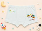 Sky Buddies Collection – Premium Cotton Boys Boxer Shorts – Soft Breathable Kids Underwear with Astronaut Characters