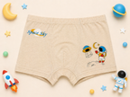 Sky Buddies Collection – Premium Cotton Boys Boxer Shorts – Soft Breathable Kids Underwear with Astronaut Characters
