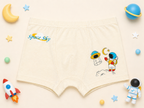 Sky Buddies Collection – Premium Cotton Boys Boxer Shorts – Soft Breathable Kids Underwear with Astronaut Characters
