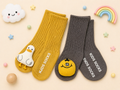 Character Cuff Baby Crew Socks with 3D Character Cuffs— Soft Ribbed Comfortable Socks for New born, Infants, and Toddlers