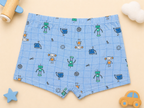 Robo Play Collection– Boys Soft Breathable Trunks- Cute Robot Print Kids Innerwear Pack