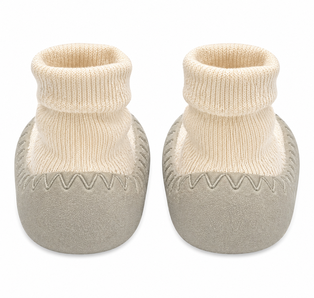 First Steps Collection | Baby Sock Shoes with Anti-Slip Sole | Soft Indoor Footwear for Newborns, Infants & Toddlers