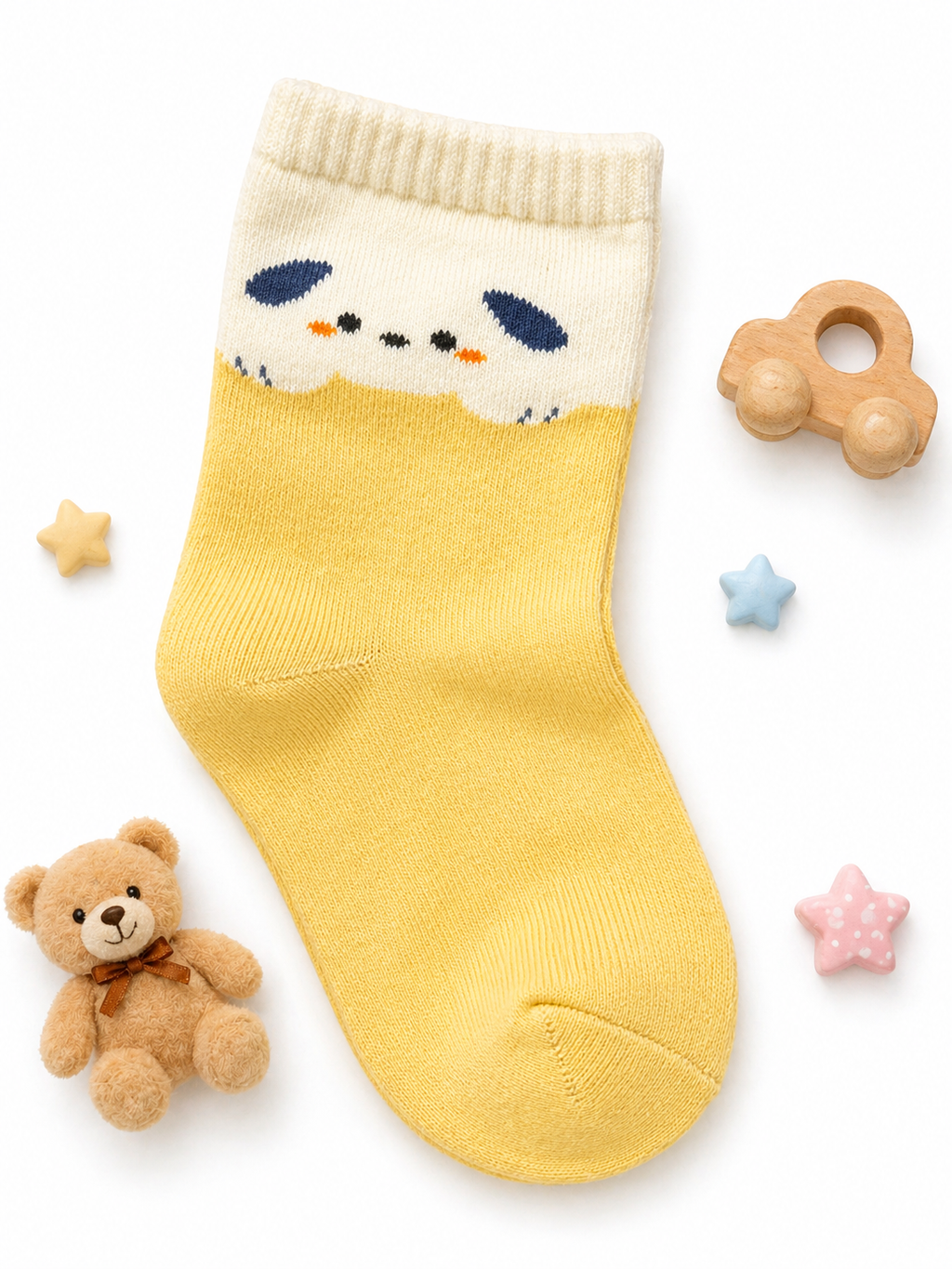 Cute Bear Kids Crew Socks Collection Premium Cotton Socks with Adorable Bear Design