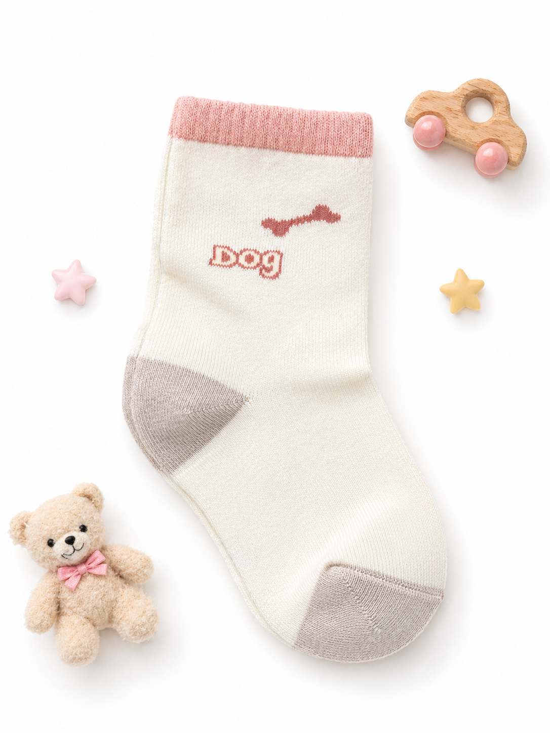 Cute Bear Kids Crew Socks Collection Premium Cotton Socks with Adorable Bear Design