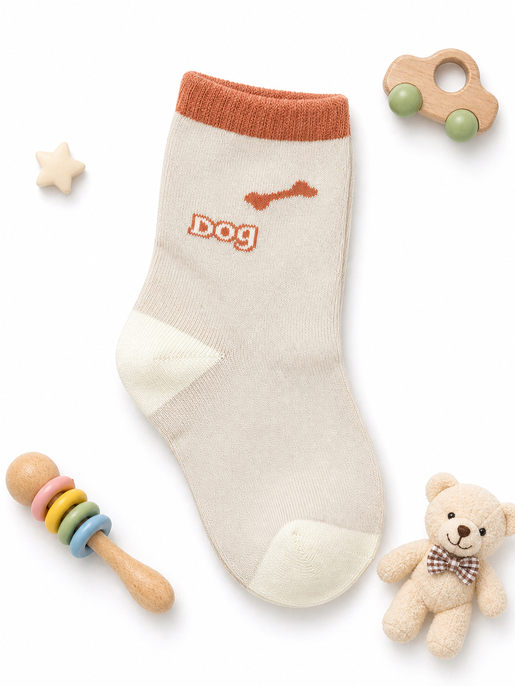 Cute Bear Kids Crew Socks Collection Premium Cotton Socks with Adorable Bear Design