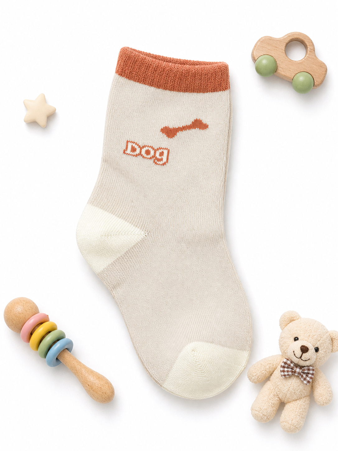 Cute Bear Kids Crew Socks Collection Premium Cotton Socks with Adorable Bear Design