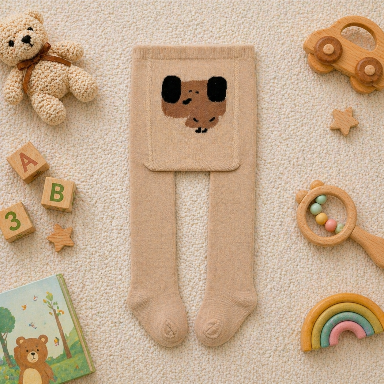 Full-Length Footed Baby Undergarment—Ultra Soft Stretchy Onesie with Attached Leggings for Infants