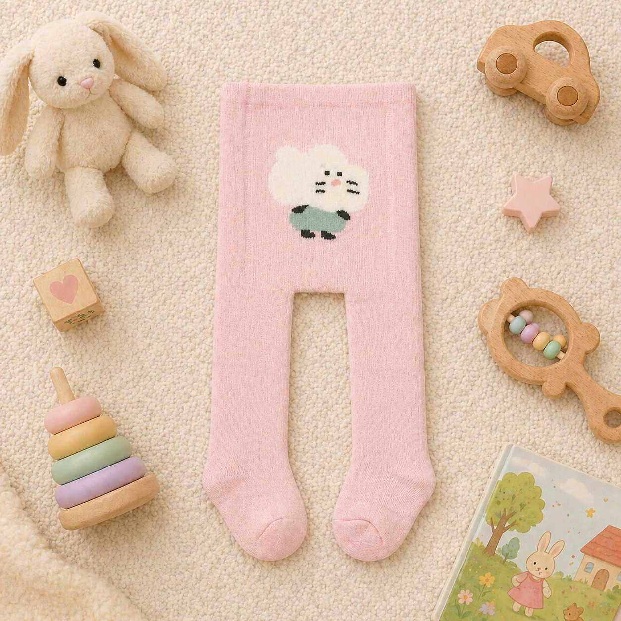 Full-Length Footed Baby Undergarment—Ultra Soft Stretchy Onesie with Attached Leggings for Infants