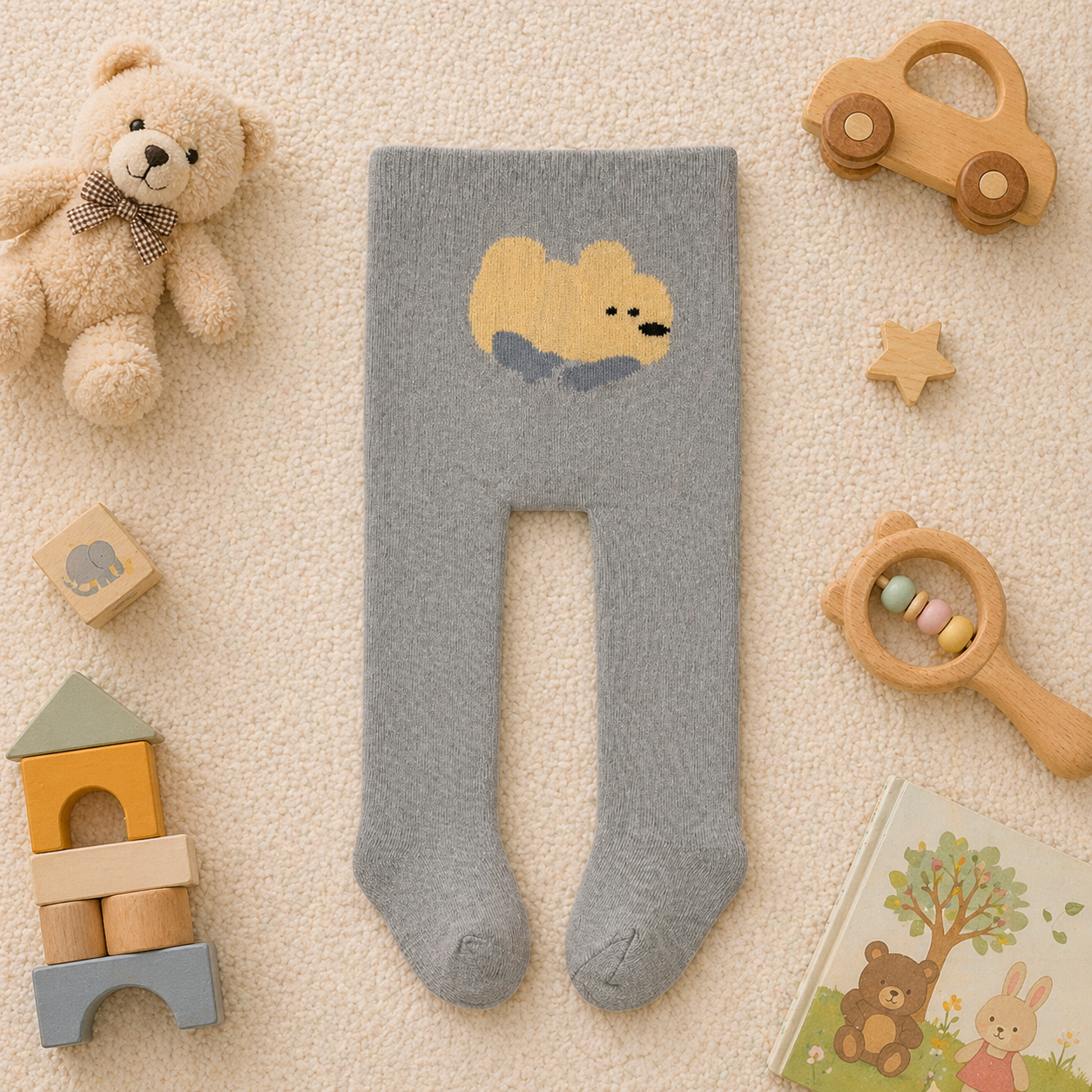 Full-Length Footed Baby Undergarment—Ultra Soft Stretchy Onesie with Attached Leggings for Infants