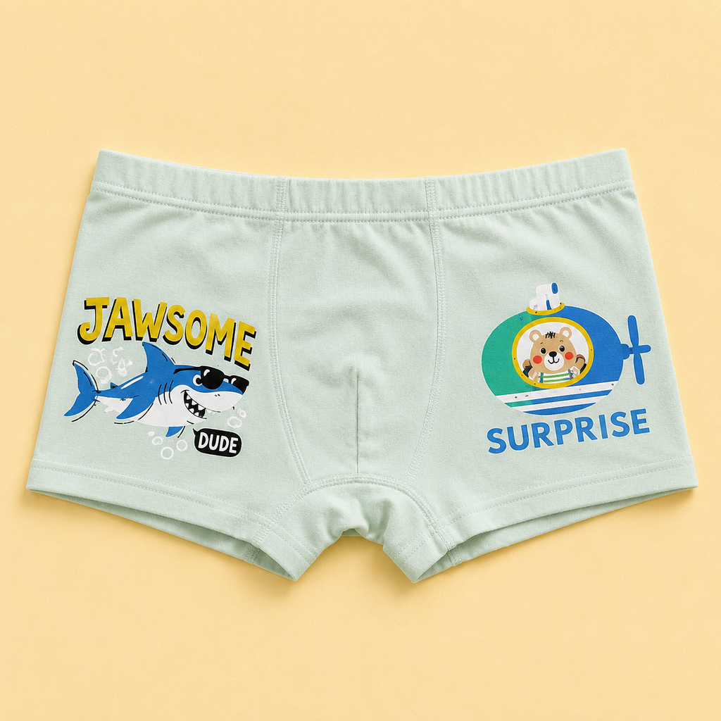 Boys Ocean Heroes Jawsome Boxer Shorts – Shark Print | Pack of 3 & 5