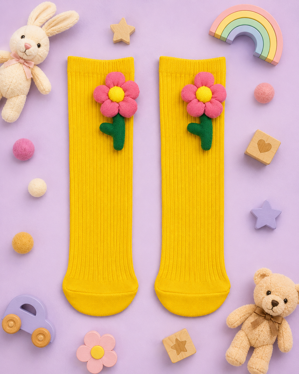 Shining Sunflower Socks – Color Crush Premium Kids Socks