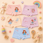 Sweet Days Collection – Girls Hybrid Cotton Undergarments – Soft Breathable Kids Underwears