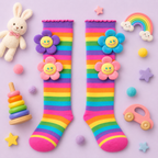 Whimsical Wonders 3D Fashion Socks Premium Knee-High Socks with Plush 3D Features