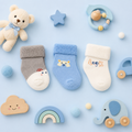 Sweet Steps Baby Collection—Premium Cotton Baby Socks with Adorable Embroidery