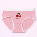 Lilhugz Cherry Blossom– Soft Breathable Cherry Floral Gingham Print Girls Cotton Underwear