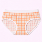 Lilhugz Cherry Blossom– Soft Breathable Cherry Floral Gingham Print Girls Cotton Underwear