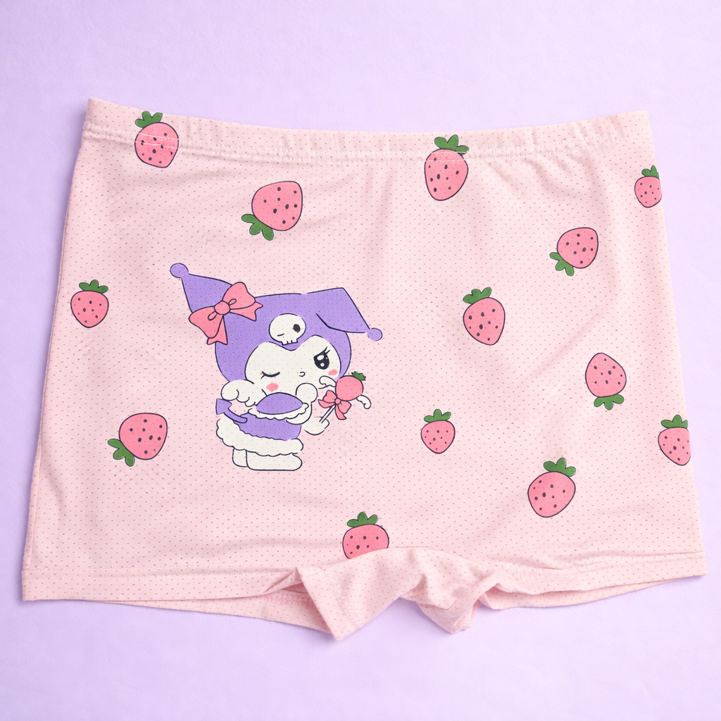 Berry Melody Collection – Kids Premium Modal Underwear Kawaii Character Strawberry Print Boxer Shorts for Boys & Girls