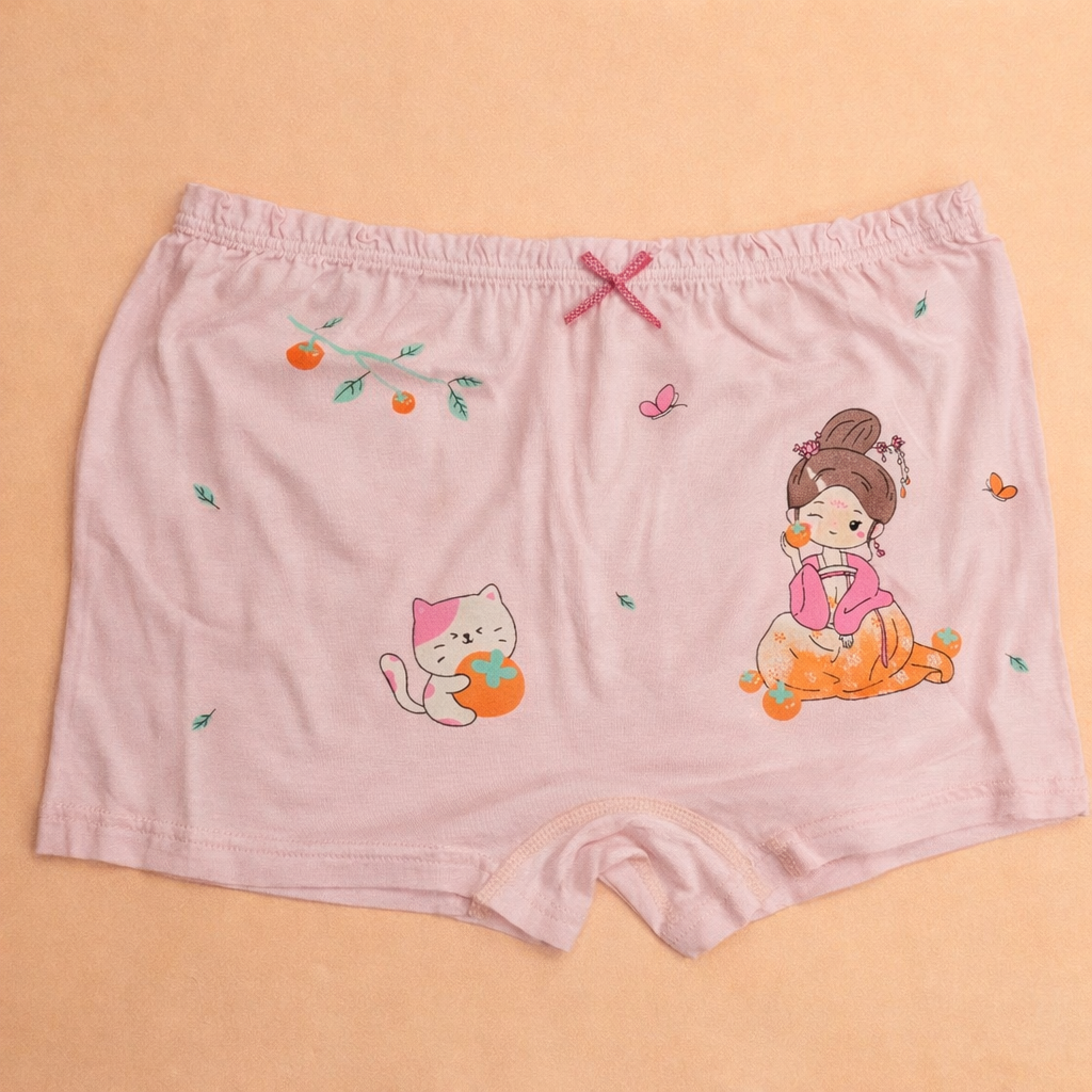Little Miss Petal Collection – Girls Soft Breathable Shorts| Cute Doll Print Kids Innerwear | Comfortable Daily Wear Pack
