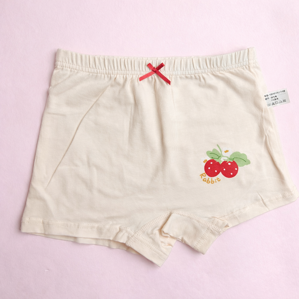 Strawberry Fields Collection – Premium Cotton Girls Boxer Shorts – Soft Breathable Kids Underwear