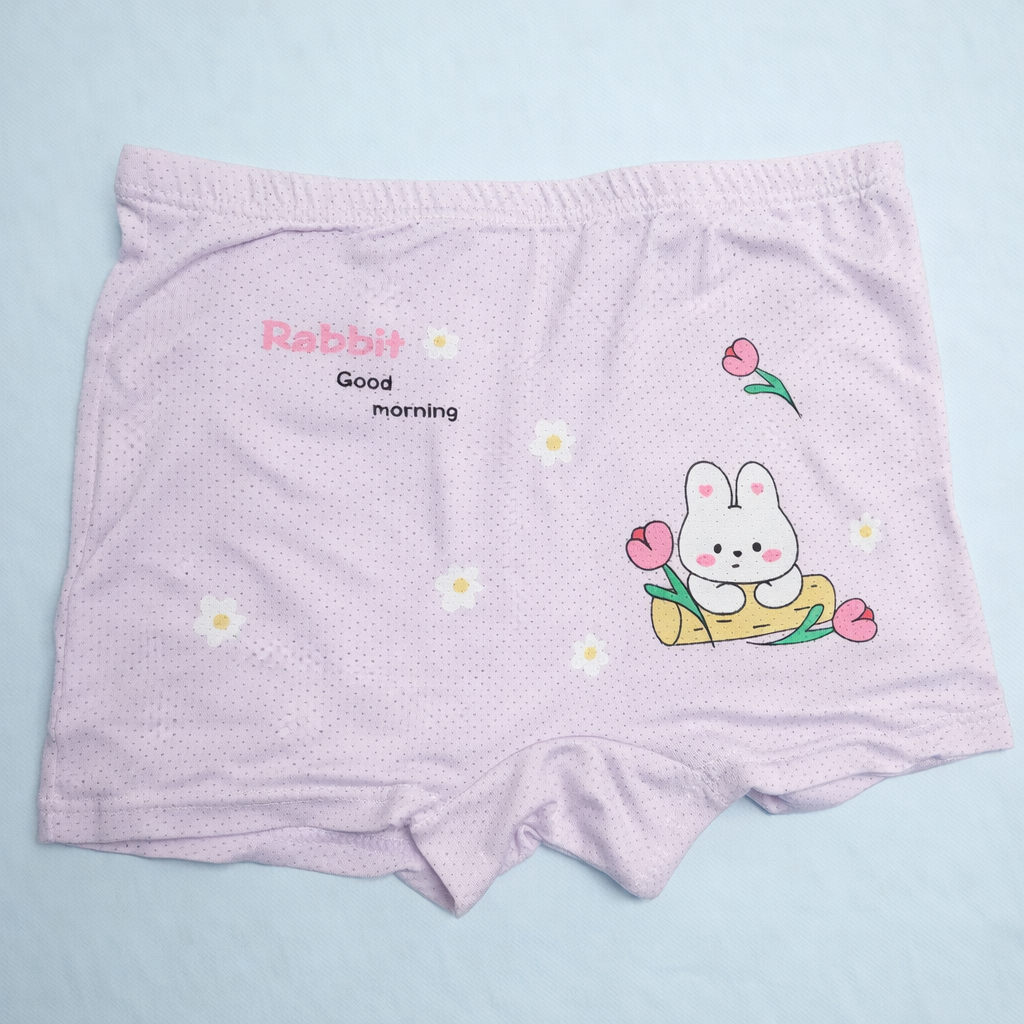 Berry Buddies Collection Kids Modal Underwear Strawberry Bunny Print Boxer Shorts for Girls