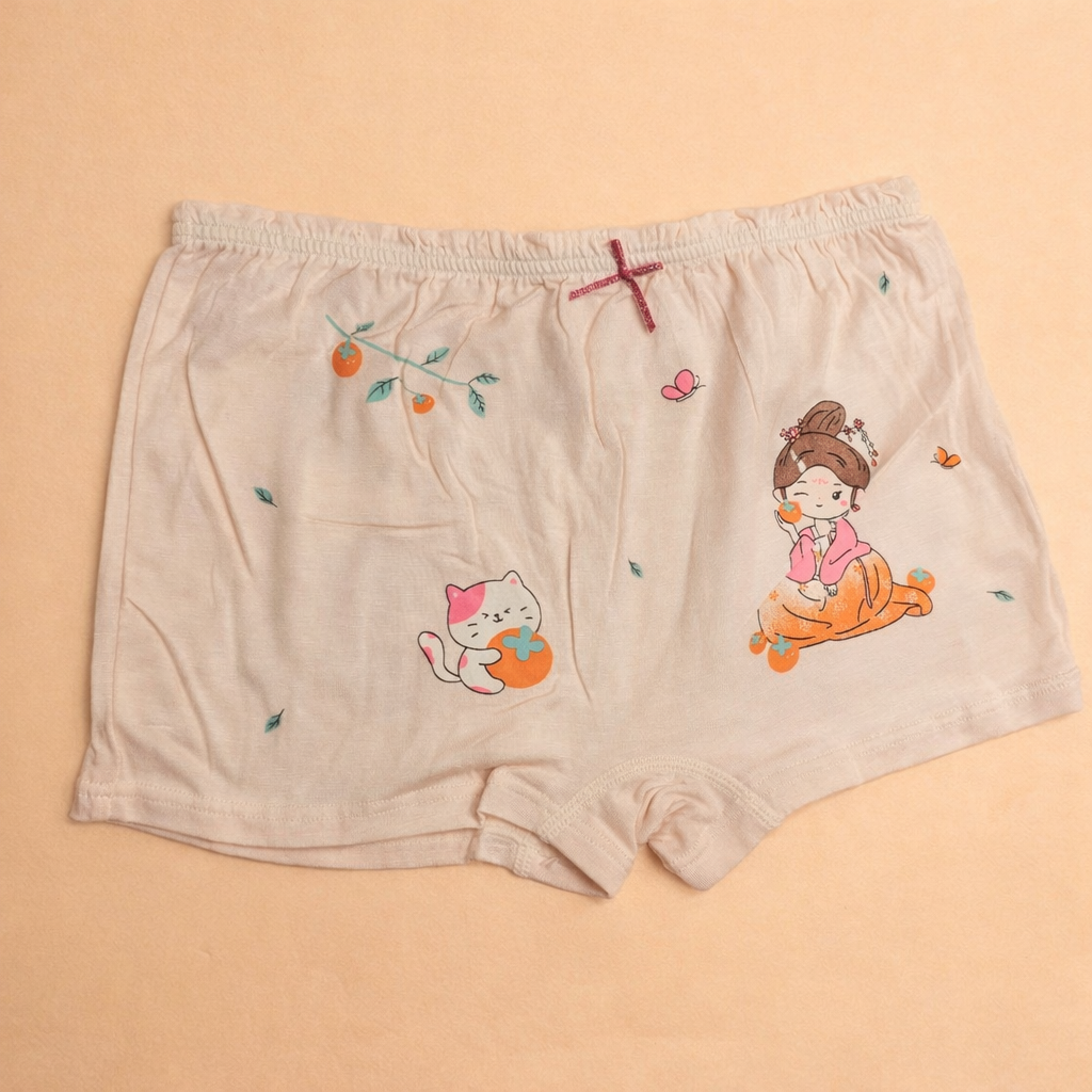 Little Miss Petal Collection – Girls Soft Breathable Shorts| Cute Doll Print Kids Innerwear | Comfortable Daily Wear Pack