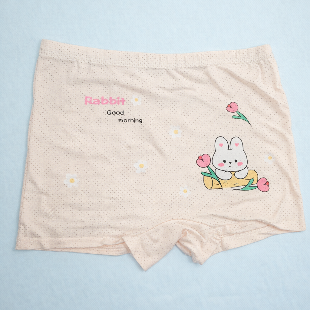 Berry Buddies Collection Kids Modal Underwear Strawberry Bunny Print Boxer Shorts for Girls