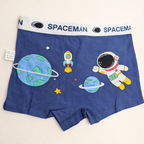 Space Explorer Collection – Premium Cotton Boys Boxer Shorts – Soft Breathable Kids Underwear with Astronaut & Planet Prints