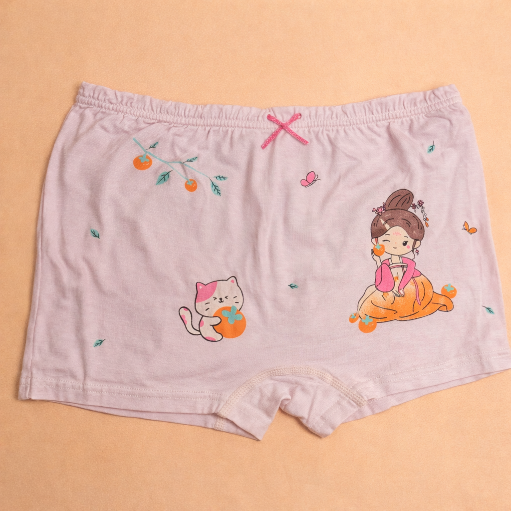 Little Miss Petal Collection – Girls Soft Breathable Shorts| Cute Doll Print Kids Innerwear | Comfortable Daily Wear Pack