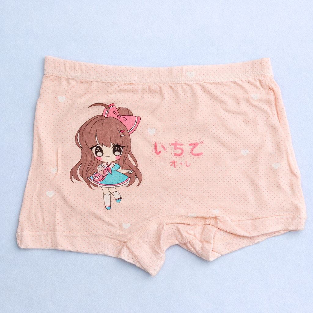 Lilhugz Princess Collection Kids Girls Underwear Premium Modal Fabric Boxer Shorts for Baby Kawaii Anime Character Print