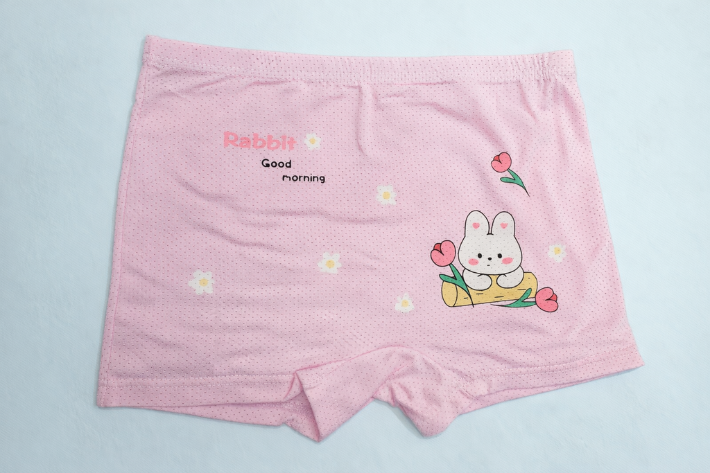 Berry Buddies Collection Kids Modal Underwear Strawberry Bunny Print Boxer Shorts for Girls