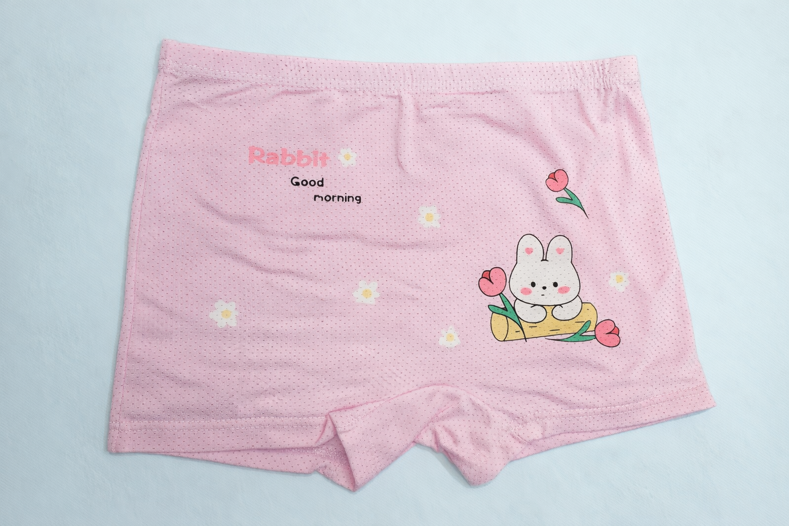 Berry Buddies Collection Kids Modal Underwear Strawberry Bunny Print Boxer Shorts for Girls