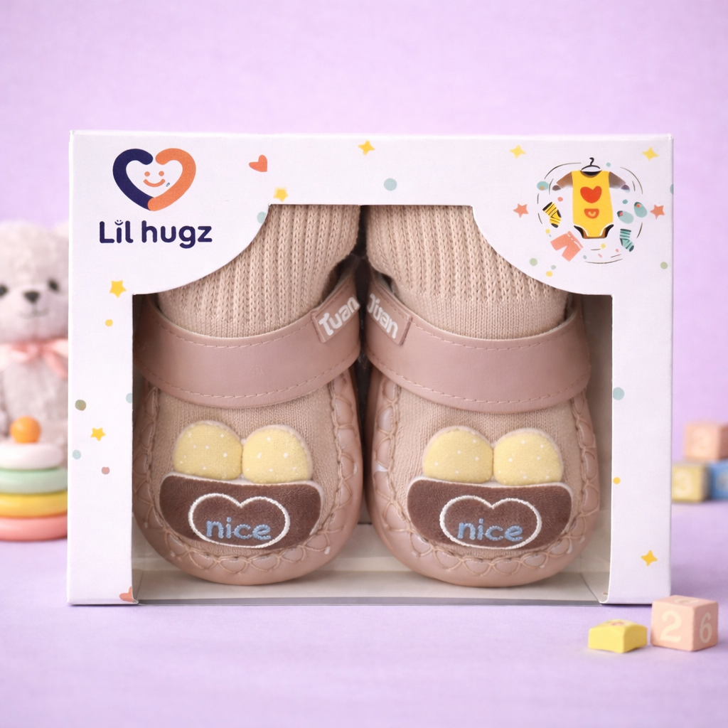 Little Steps 2-in-1 Essentials Collection Premium Baby Shoe and Sock Combo