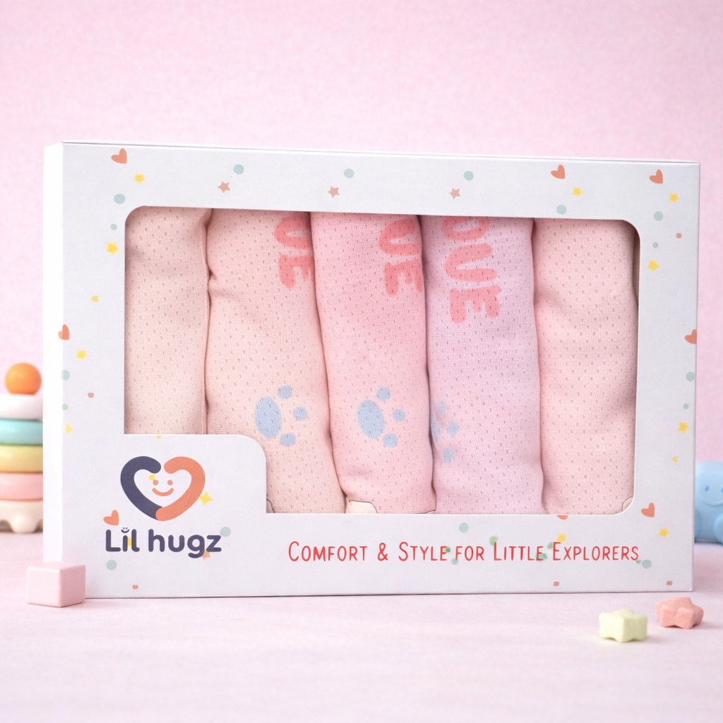Puppy Love Collection – Girls Premium Viscose Boxer Shorts – Soft Breathable Innerwear