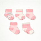 Little Steps Baby Socks— Soft Cotton Striped Gift Box Set for Newborns and Infants