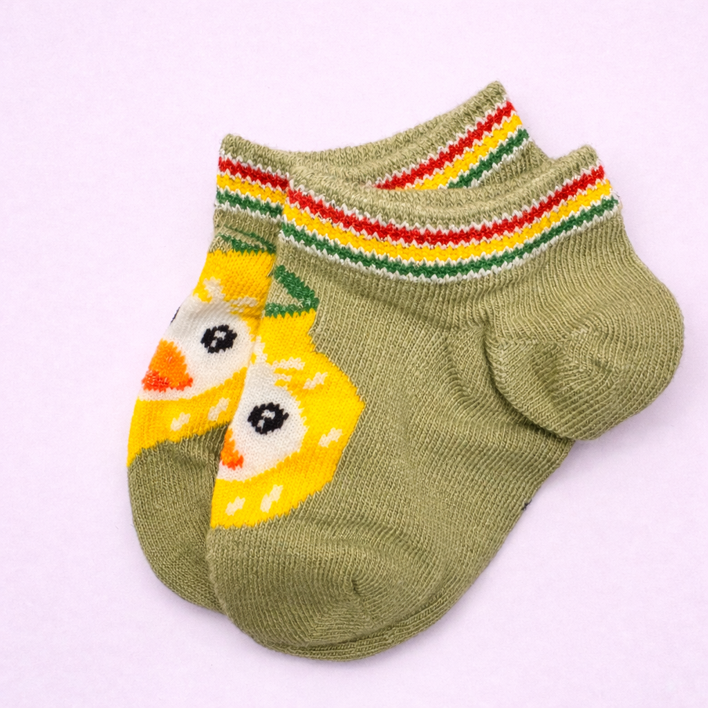 Little Critters Animal Character Socks for Kids— Premium Ankle Socks with Striped Cuffs