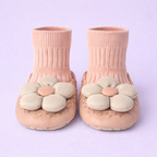 Daisy Steps Baby Sock Shoes for Girls | Soft Anti-Slip Sole | Flower Design Indoor Footwear for Newborns & Toddlers