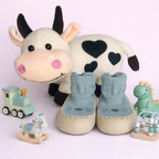 First Steps Collection | Baby Sock Shoes with Anti-Slip Sole | Soft Indoor Footwear for Newborns, Infants & Toddlers